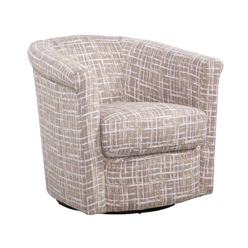 Marvel Traditional 360-degree Swivel Tub Chair - Chet Buff Taupe and Tan