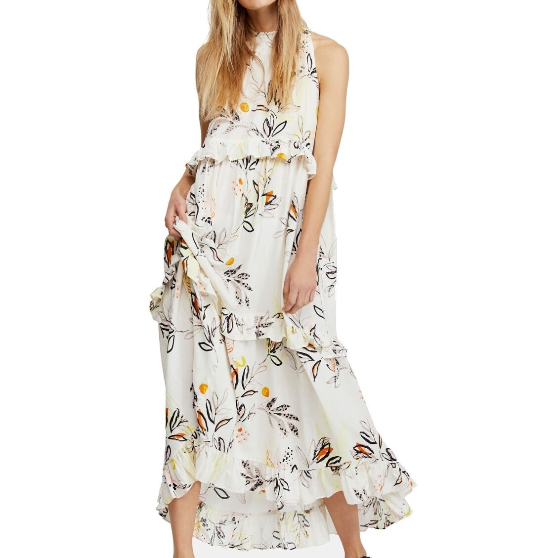 free people white floral dress