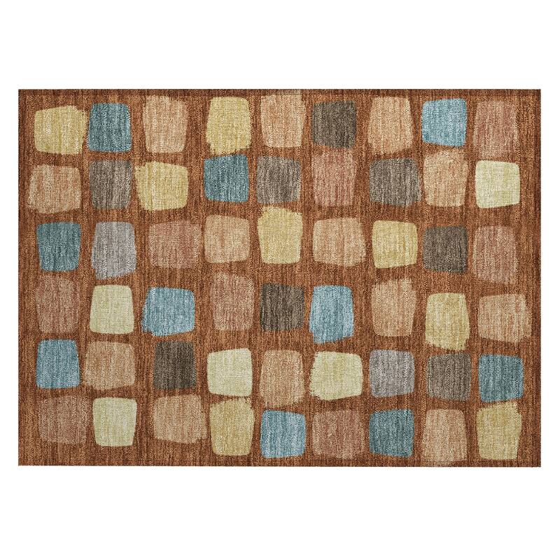 Machine Washable Indoor/ Outdoor Casual Hoppy Chantille Rug