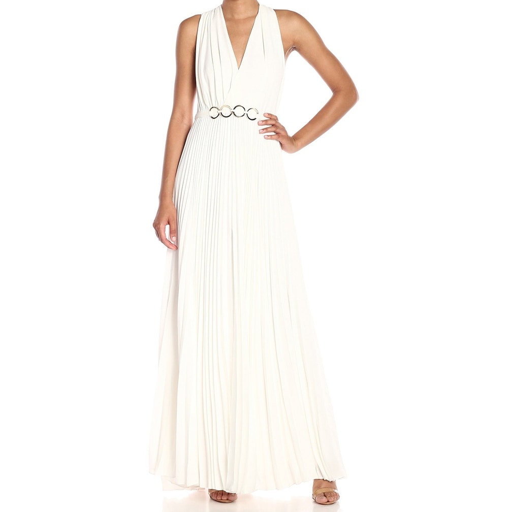 halston heritage white dress