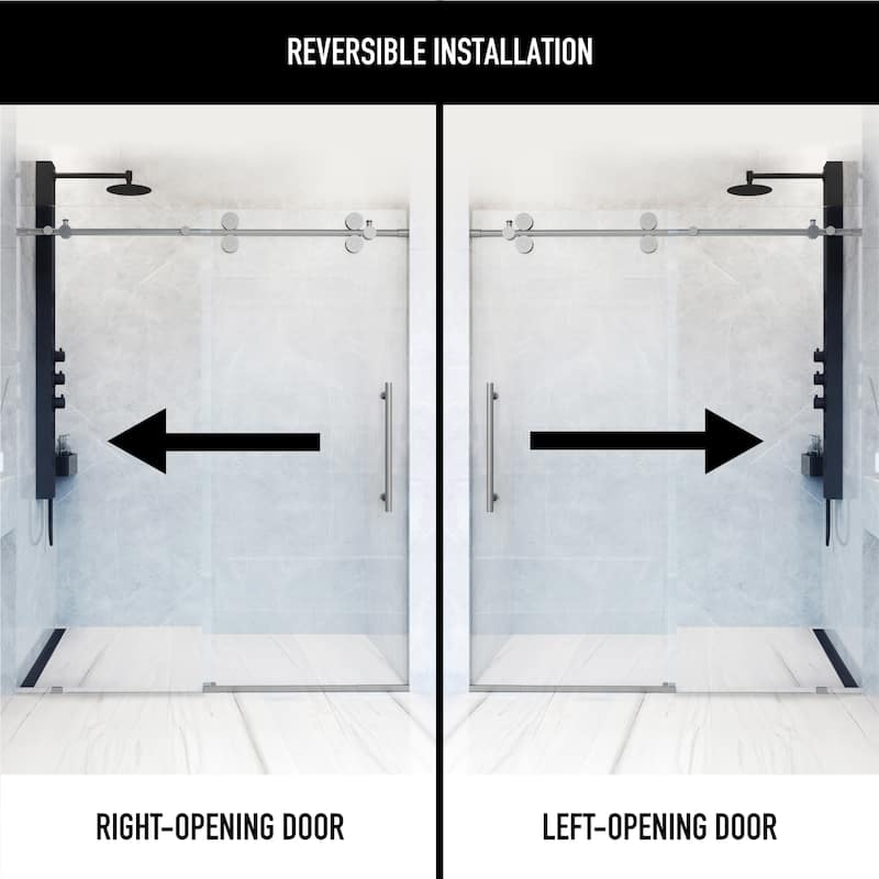 VIGO Elan Frameless Sliding Shower Door