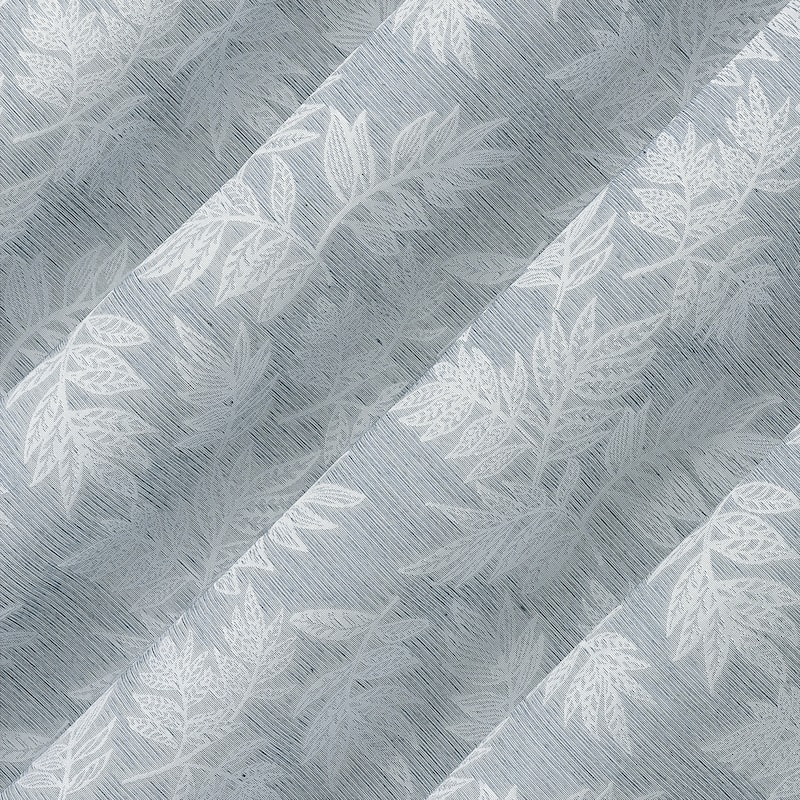 No. 918 Koda Woven Jacquard Leaf Semi-Sheer Rod Pocket 1-Piece Curtain Panel, Single Panel