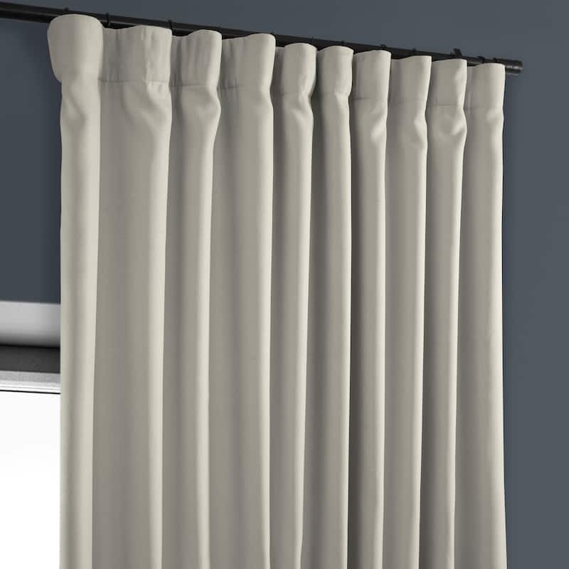 Exclusive Fabrics Faux Linen Extra Wide Room Darkening Curtains Panel - Versatile Privacy Drapery for Wide Windows (1 Panel)
