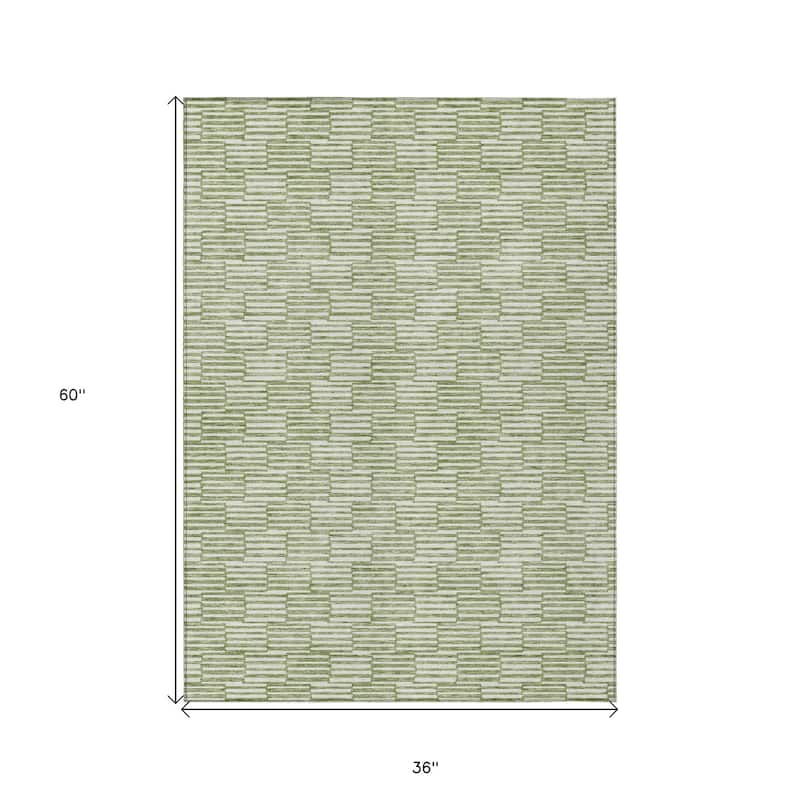 HomeRoots Geometric Transitional Rectangle Outdoor Rug