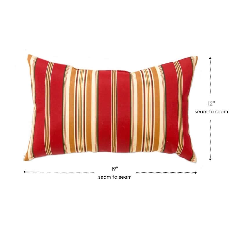 Rectangular Outdoor 12-inch x 19-inch Roma Stripe Accent Pillows (Set of 2)