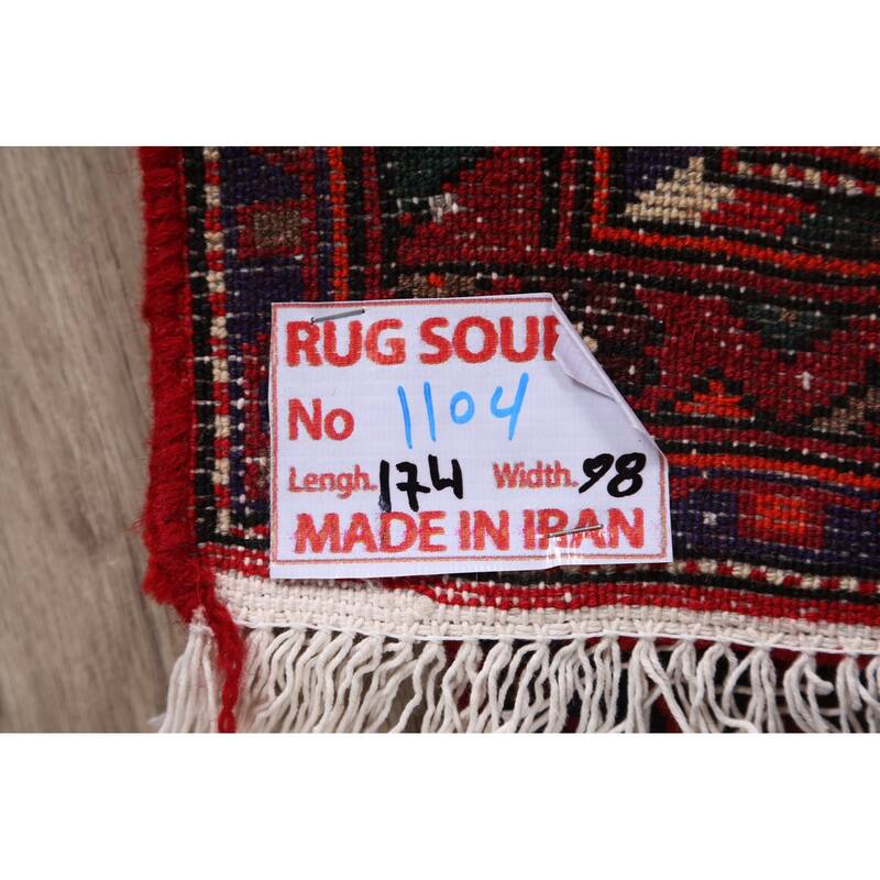 Geometric Hamedan Persian Traditional Area Rug Wool Hand-knotted - 3'2" x 5'8"