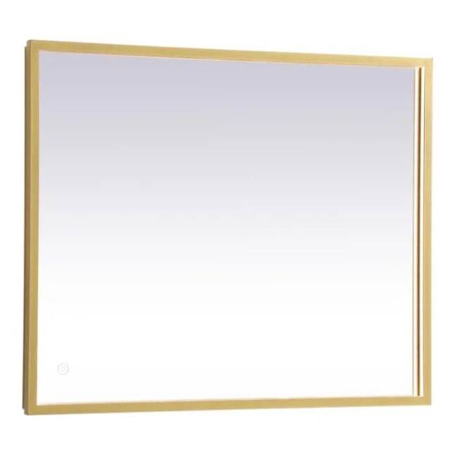 Elegant Lighting MRE62430 Pier 30" W x 24" H Modern Rectangular - Brass