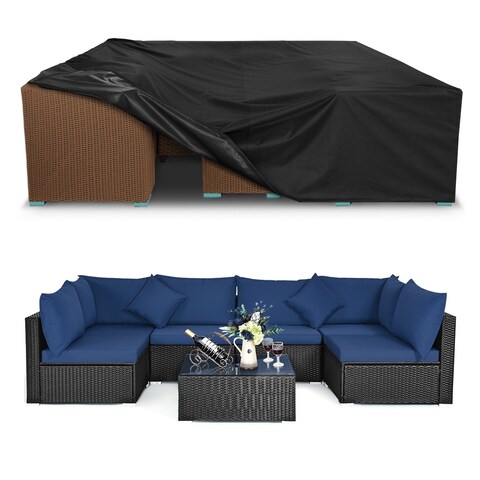 Patio Furniture Covers Heavy Duty 7-9 Pieces Outdoor Sectional Sofa Cover