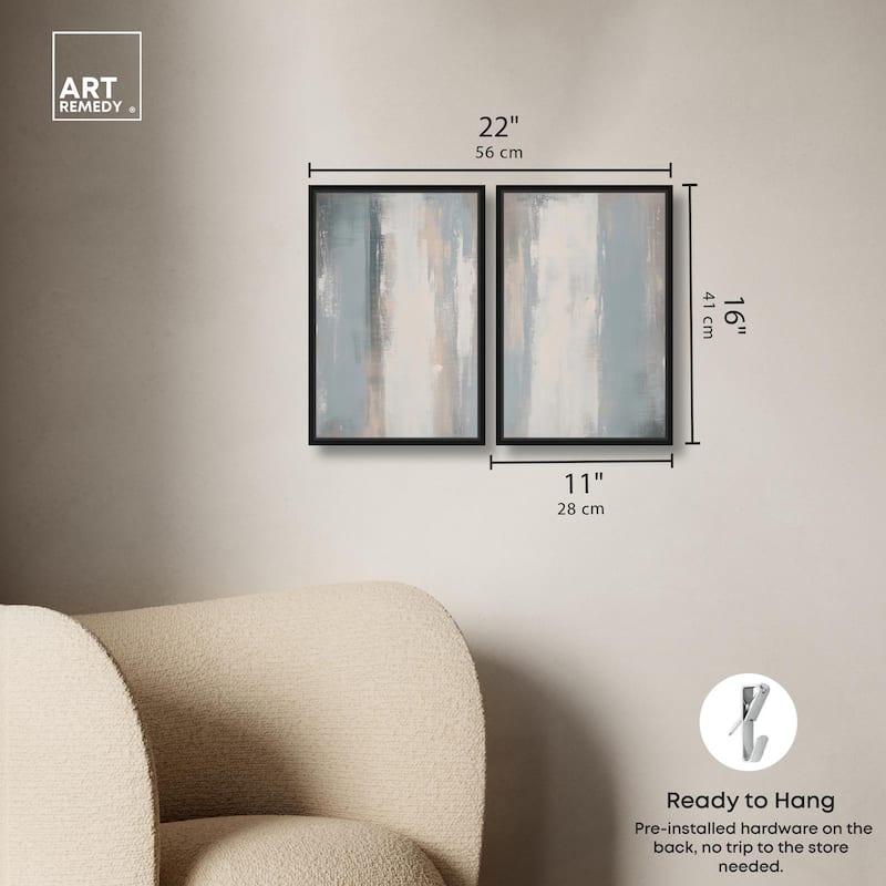 Neutral Ground Canvas Set of 2 by Art Remedy