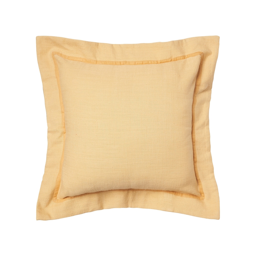 18" x 18" Cotton Flange Decorative Throw Pillow With Insert