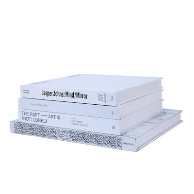 Books White Decorative Accessories: White & Black ColorStak