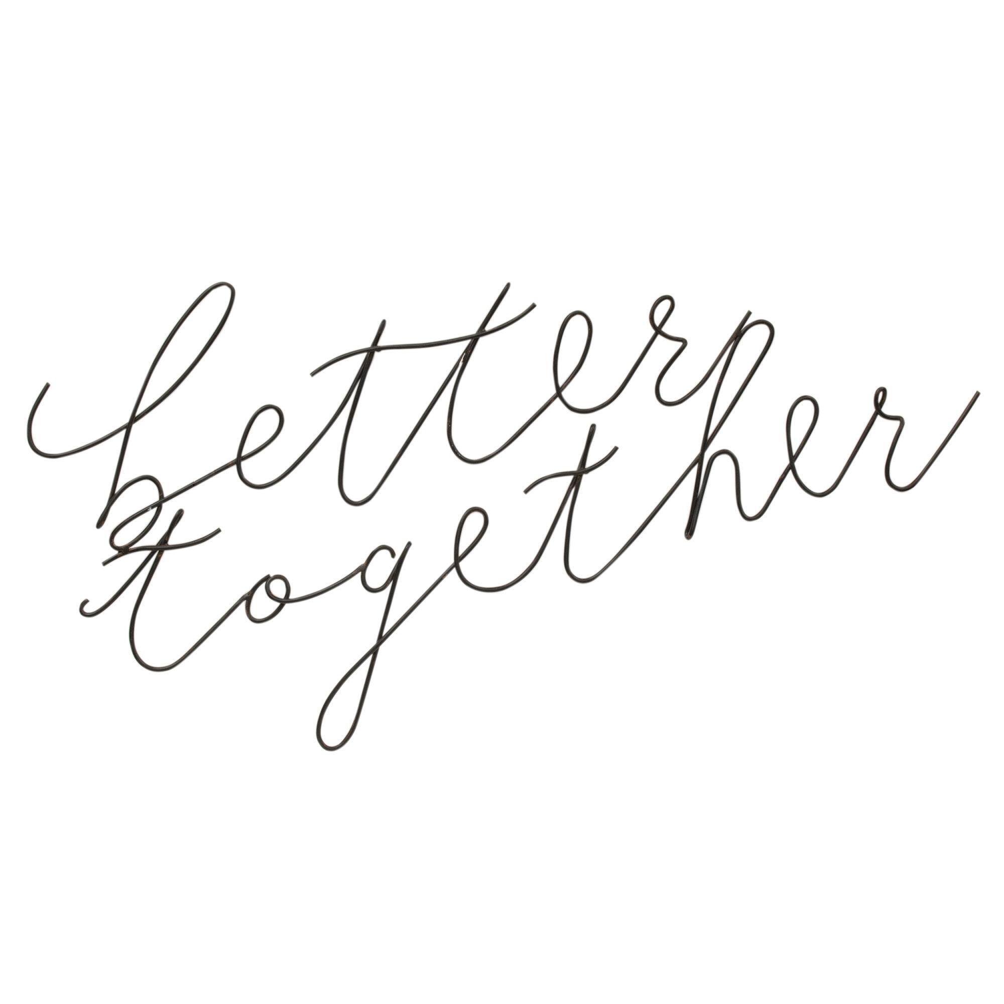 Better Together Wire Script Wall Words On Sale Bed Bath & Beyond