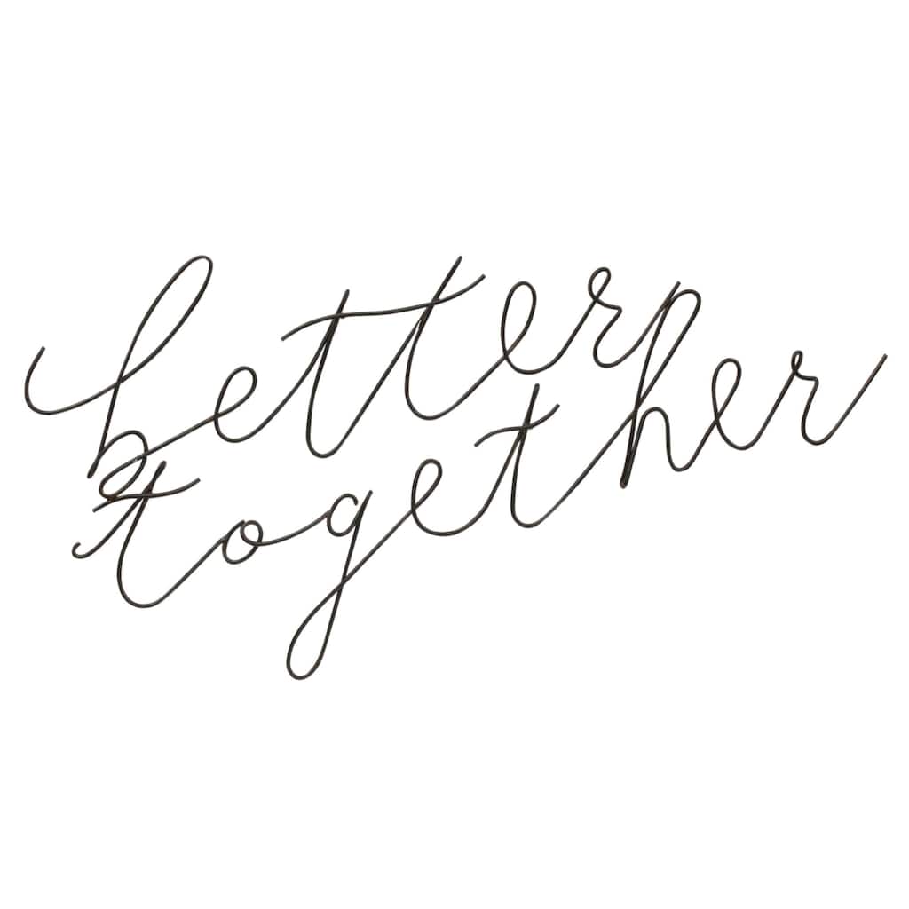 Better Together Wire Script Wall Words