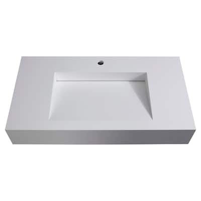 Audrey 36" - 72" Solid Surface Bathroom Vanity Top