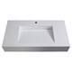 Pyramid Solid Surface Wall-Mounted Bathroom Sink