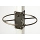 preview thumbnail 2 of 1, Offex Logan Square White & Black Wood Coat Rack with Double Hooks - 18"L x 18"W x 74"H