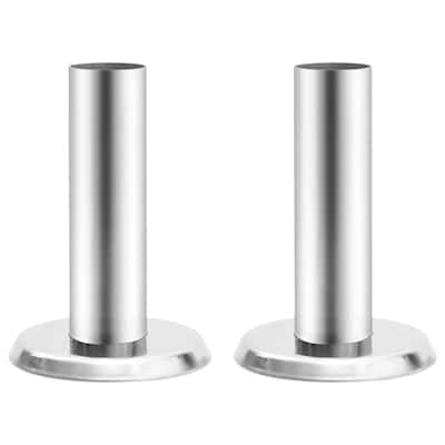 vidaXL Pool Ladder Handrail Bracket Set of 2 Silver 304 stainless steel - 2.4 x 3.7 x 5.9
