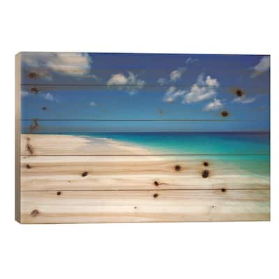 Serenity In Aruba I Print On Wood by Mark Paulda - Multi-Color