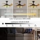 preview thumbnail 26 of 49, Smart Tiffany Stained Glass Retractable Led Ceiling Fan