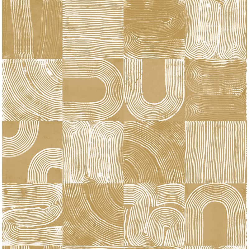 NuWallpaper Yellow Vaughn Geometric Peel & Stick Wallpaper