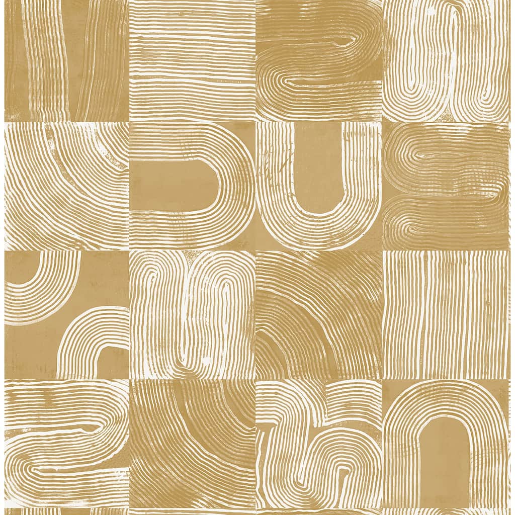 NuWallpaper Yellow Vaughn Geometric Peel & Stick Wallpaper