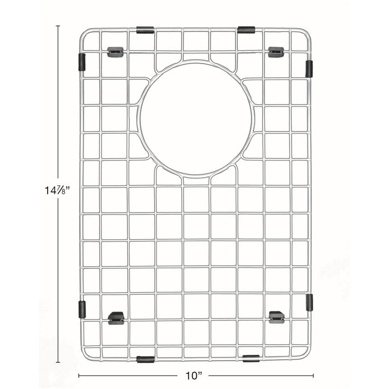 Karran USA GR-6004 10" L x 14-7/8" W Stainless Steel Basin Rack with - Stainless Steel