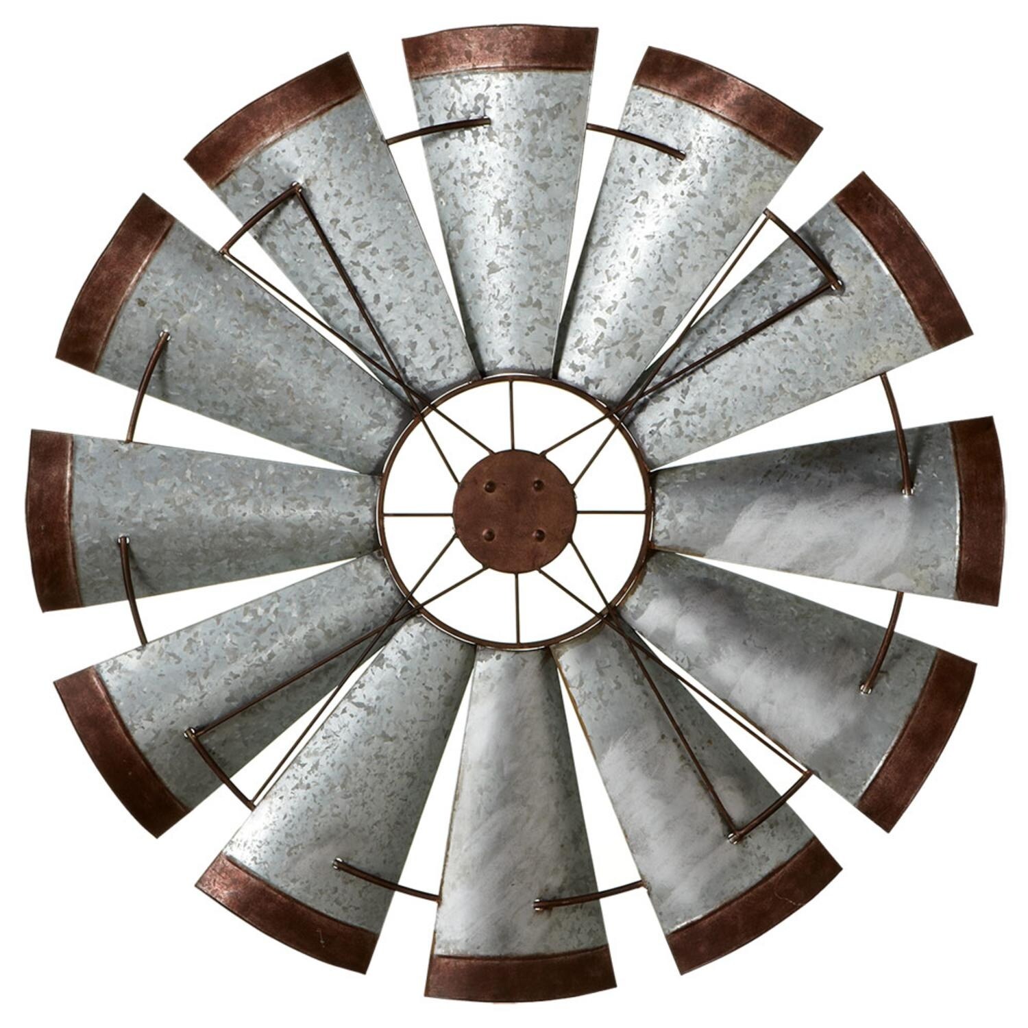 Shop 39 Galvanized With Rustic Edge Windmill Decorative Round