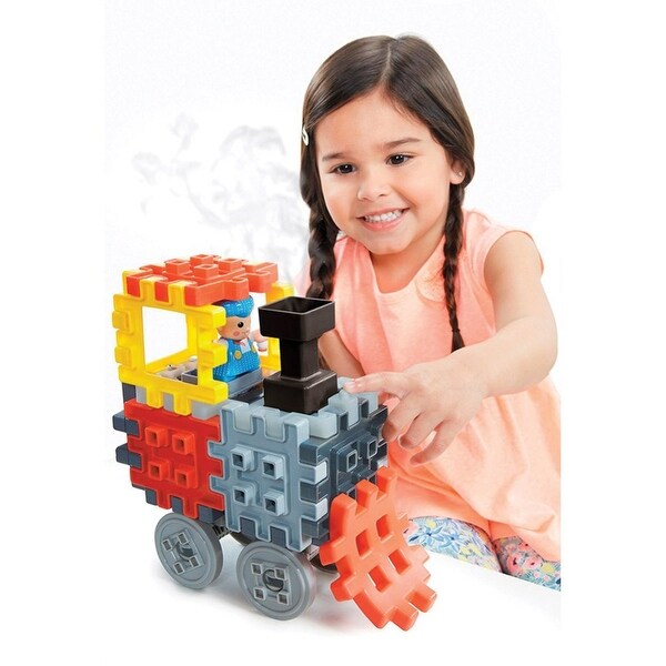waffle blocks steam train