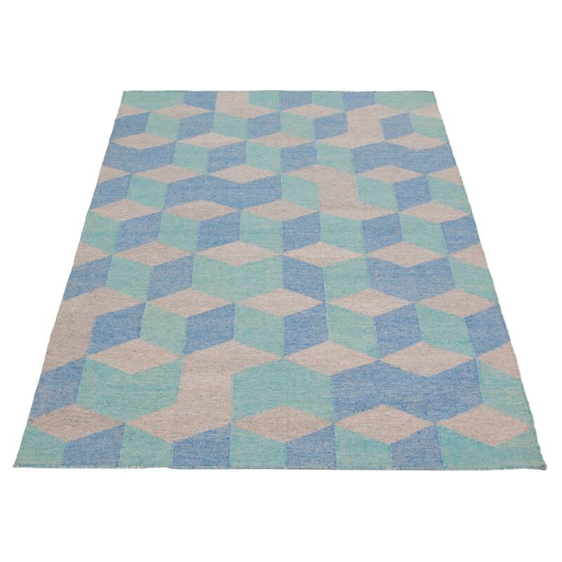 Ankara FW Aqua Kilim 5'2" x 8'0" - 5'2 x 8'0