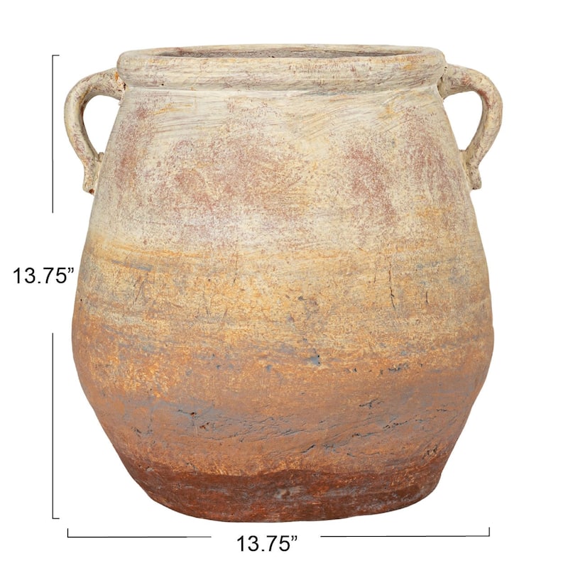 Whitewashed Terra-cotta Urn