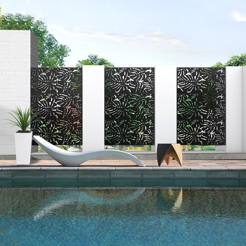 Metal Privacy Screen Panel Free Standing 72*47 On Sale Bed Bath