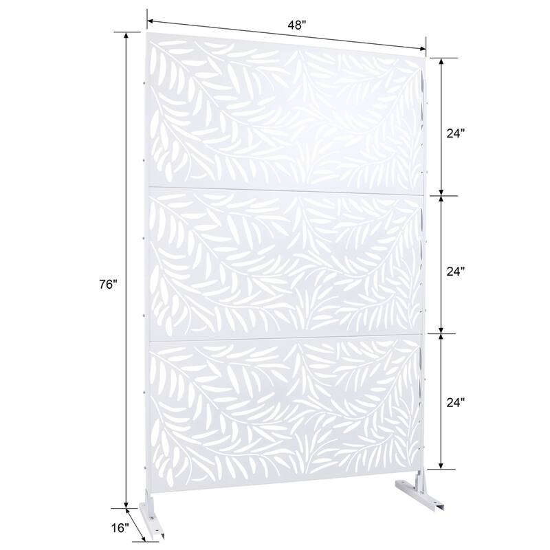 Outdoor & Indoor Freestanding Privacy Screen Privacy Screen 76"H×48"W