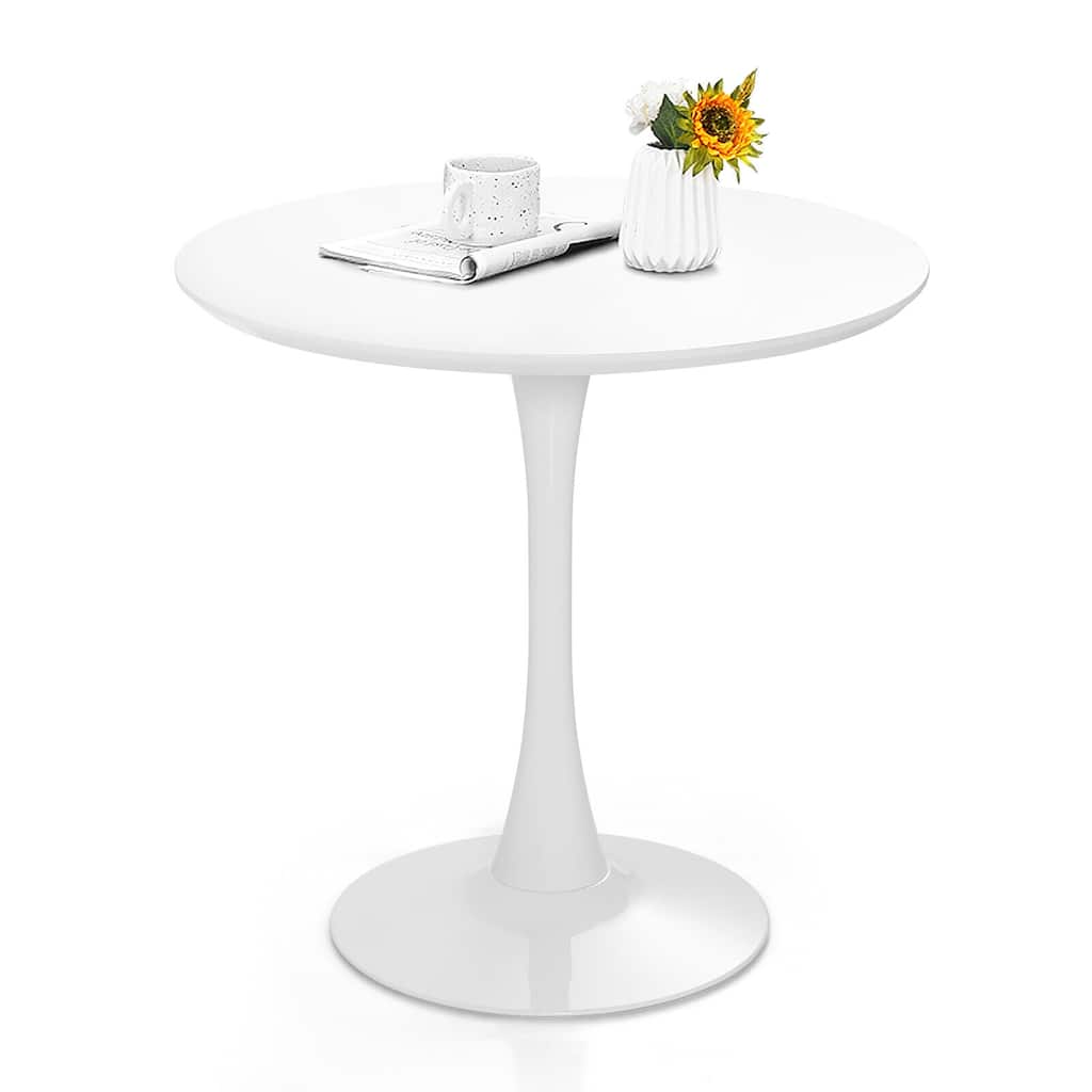 Gymax 32'' Modern Tulip Kitchen Table Round Dining Table w/ MDF Top &