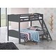 preview thumbnail 20 of 32, Twin over Full Bunk Bed with Camelback Headboard & Guardrails, White