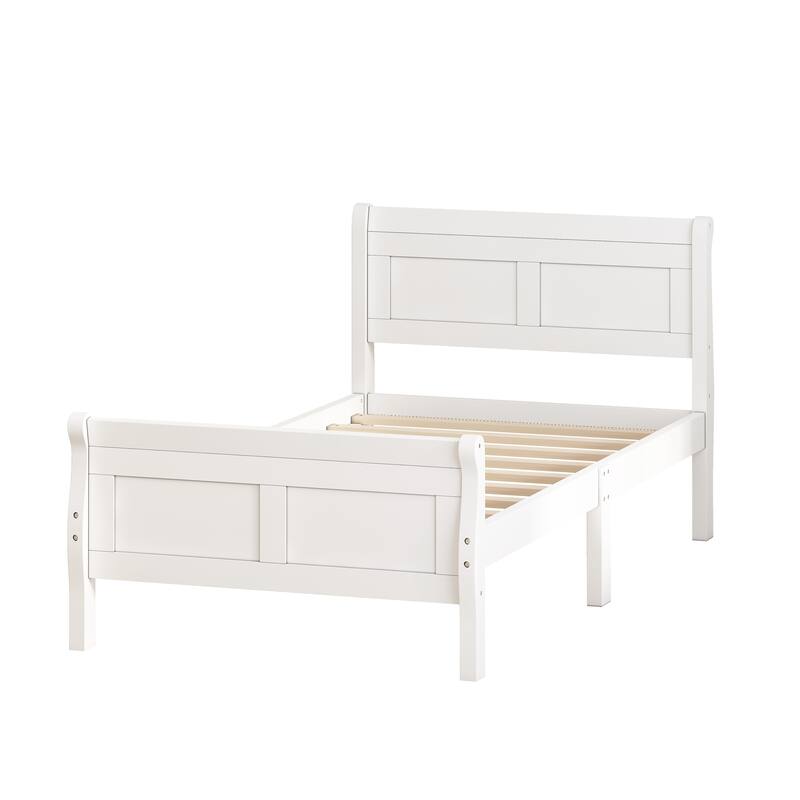 Twin Size Platform Bed with Headboard