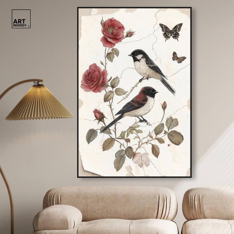 Birdsong and Bloom Canvas by Art Remedy