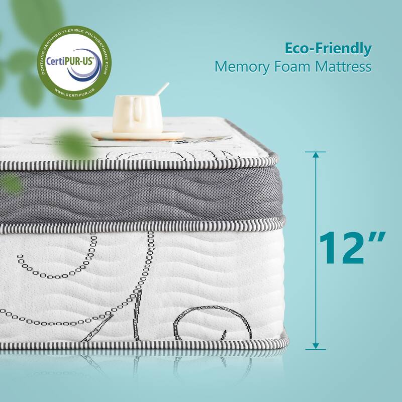 Sleeplanner 12-inch Hybrid Memory Foam Innerspring Mattress
