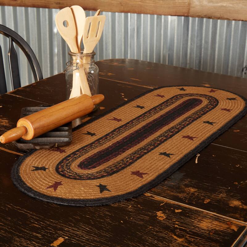 Heritage Farms Star Jute Oval Runner - 13x36
