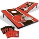 preview thumbnail 1 of 5, Cleveland Browns NFL Compact 2x3 Tailgate Cornhole Board Set Include Carrying Case
