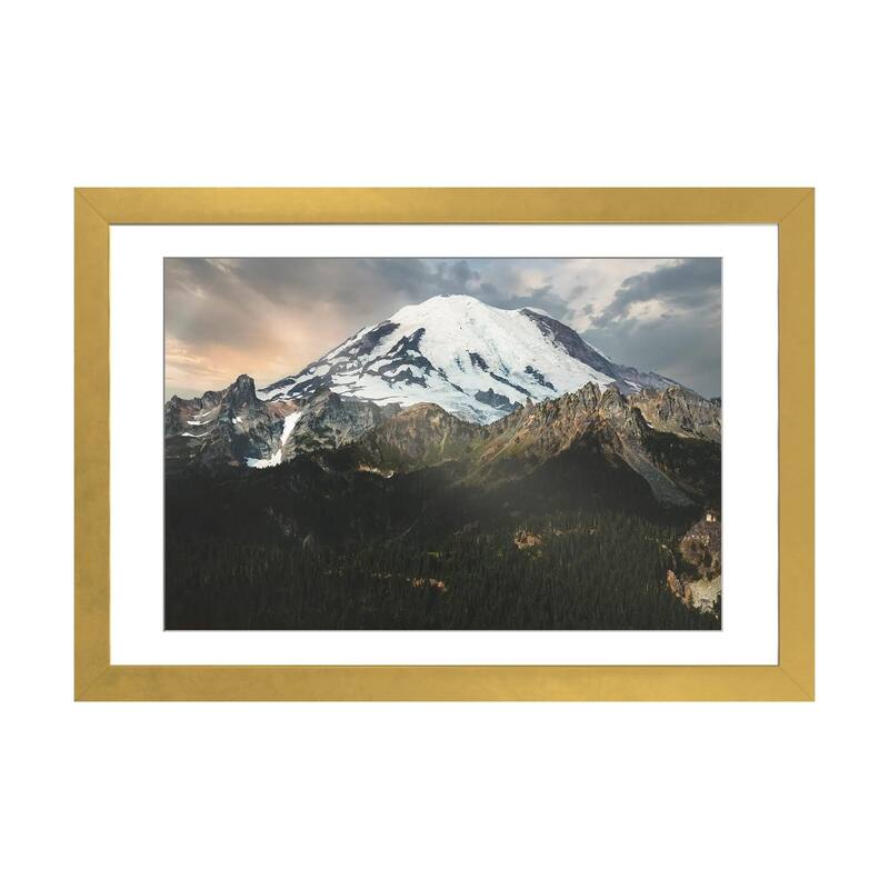 iCanvas "Sunrise Entrance Mt Rainier" by Louis Ruth PFA - Gold - 16x24x1