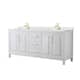 Option White / Giotto Quartz Top / Brushed Gold Hardware