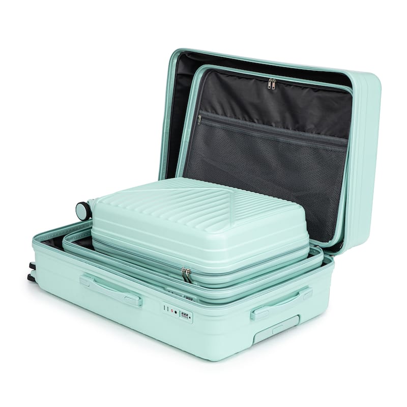 Luggage Sets 3 Piece ABS Hardside Lightweight Suitcase with 4 Universal Wheels TSA Lock Carry On Luggage