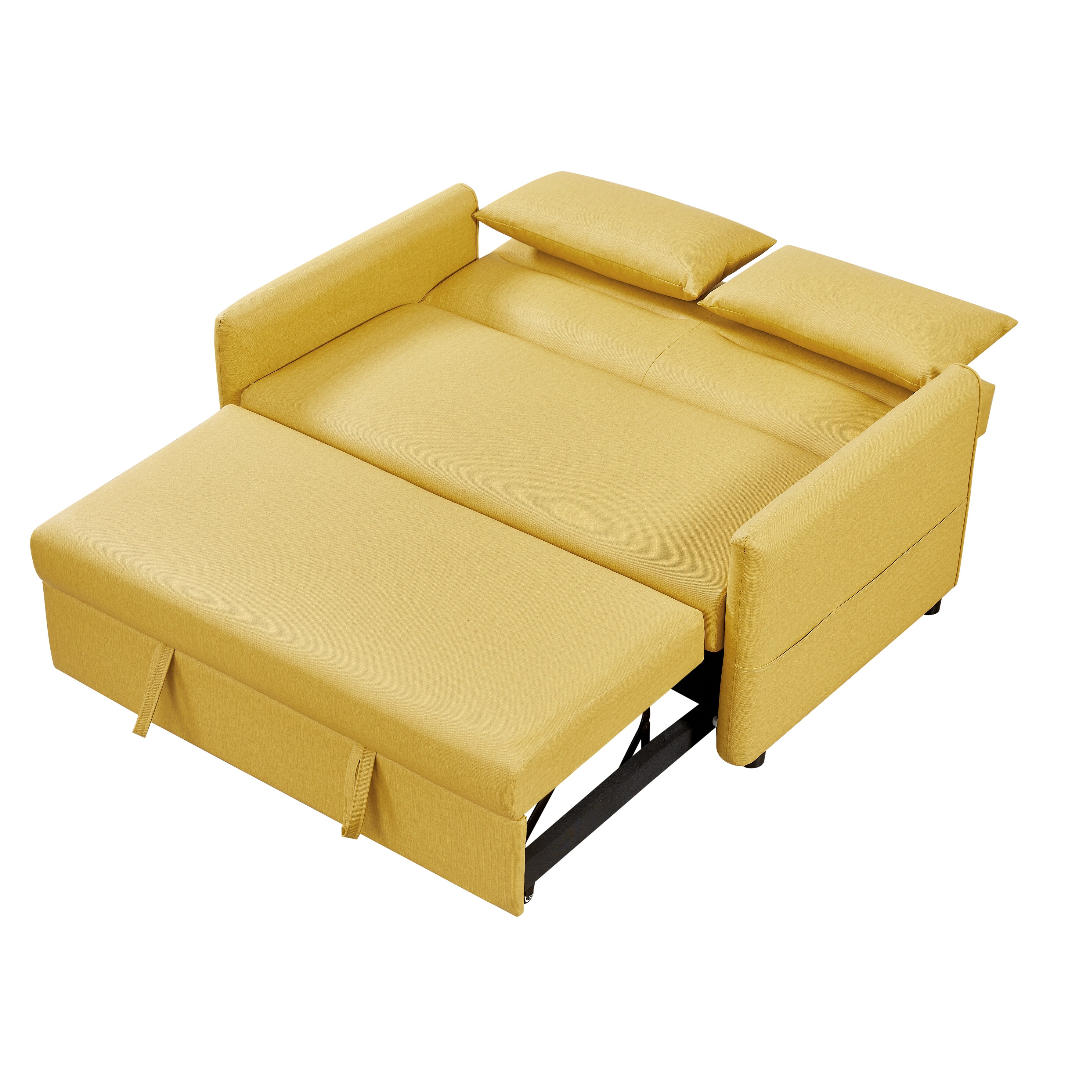 Yellow leather deals sleeper sofa