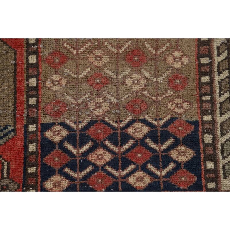 Garden Design Bakhtiari Vintage Persian Rug Hand-Knotted Wool Carpet - 6'8" x 9'10"