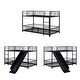 preview thumbnail 18 of 22, Metal Bunk Bed with Slide and Guardrails