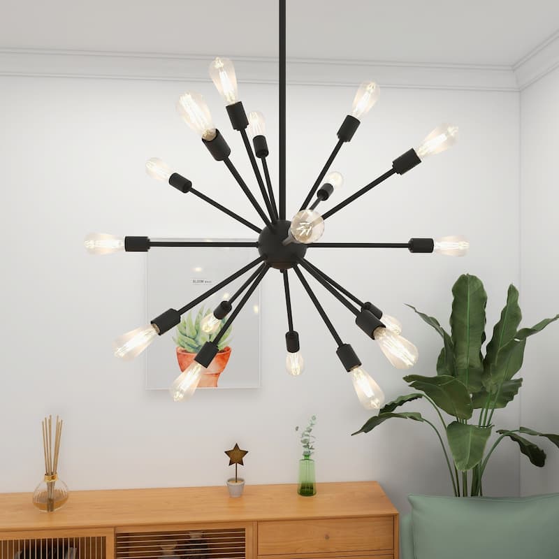 18 Light Sputnik Sphere Chandelier - 27.36"x74.45"
