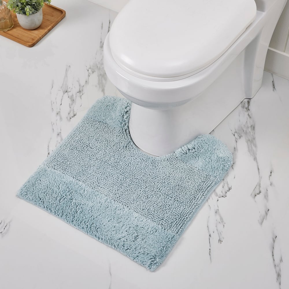 Better Trends Bath Rug 100% Cotton Water Absorbent Tufted Bathroom Rug Set for Shower, Sink Mats Machine Wash Granada Collection