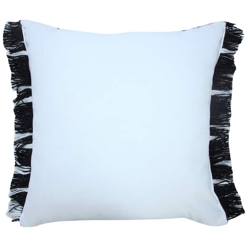 HomeRoots 20" X 20" Black Zippered Geometric Indoor Outdoor Throw Pillow - 22