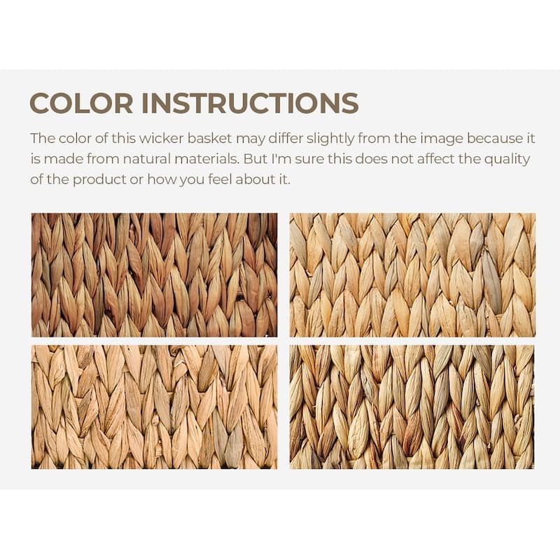 2-Pack Hand-Woven Storage Baskets with Wooden Handles, Wicker Basket for Organizing, Gift Choice