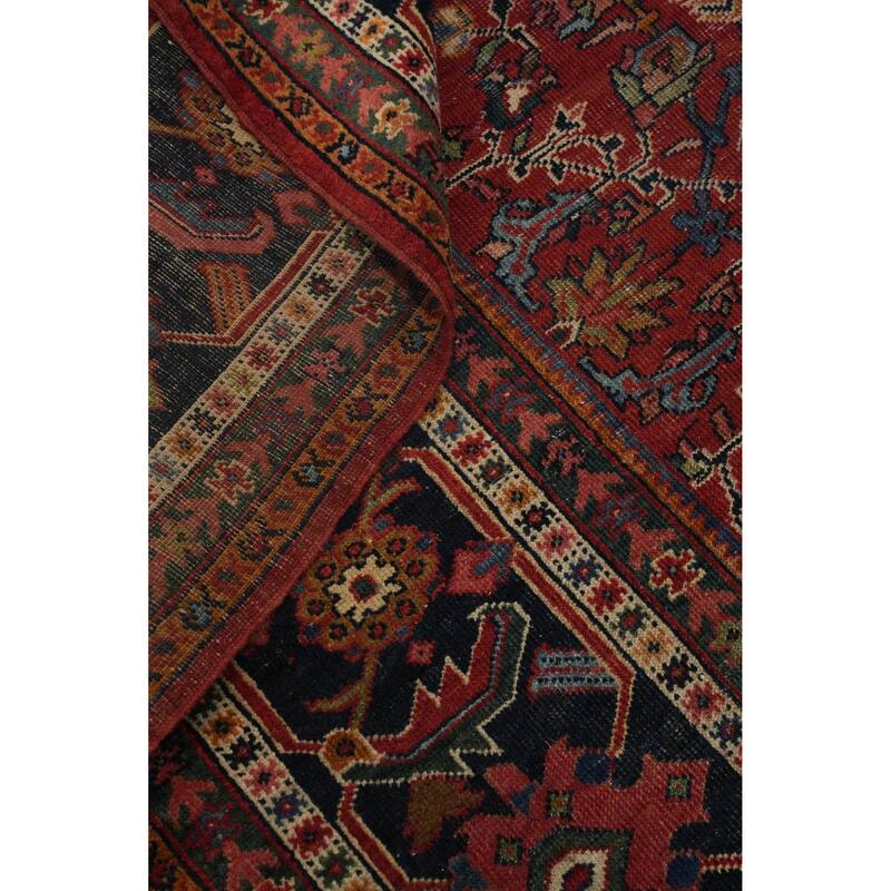Hand Knotted Oriental 100% Wool Carpet Traditional Medallion Red Sultanabad Area Rug - 13' 8'' X 10' 4''